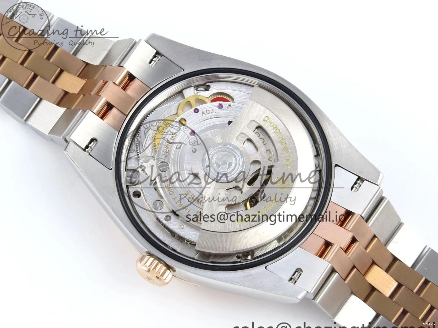 MiroTime 0408 DateJust 36 126231 EWEF Best Edition Silver Leaf Dial Stick Marker on SS RG Jubilee Bracelet A TopPick 596